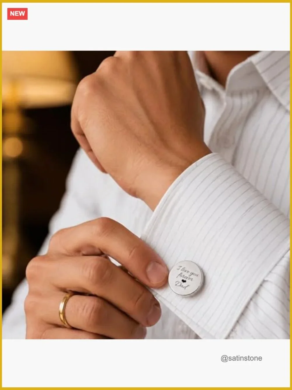 Personalized Engraved Cuff Links Tie Clip Set Custom Phrase Wedding Gift